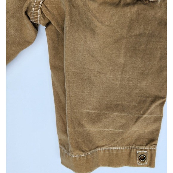 Baby Gap Boy's 6-12m Outfit White Top Khaki Brown Cargo Pants Safari 2 Piece Set - Picture 4 of 13